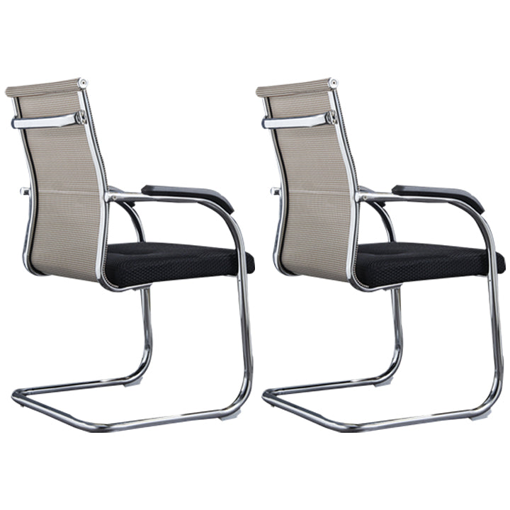 Modern Style Microfiber Office Chair Chrome Metal Base Desk Chair