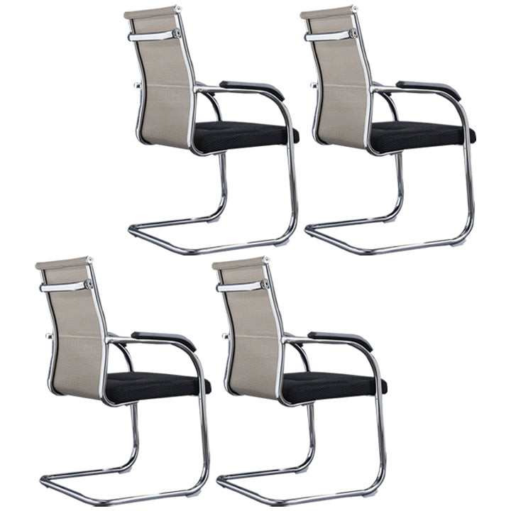 Modern Style Microfiber Office Chair Chrome Metal Base Desk Chair