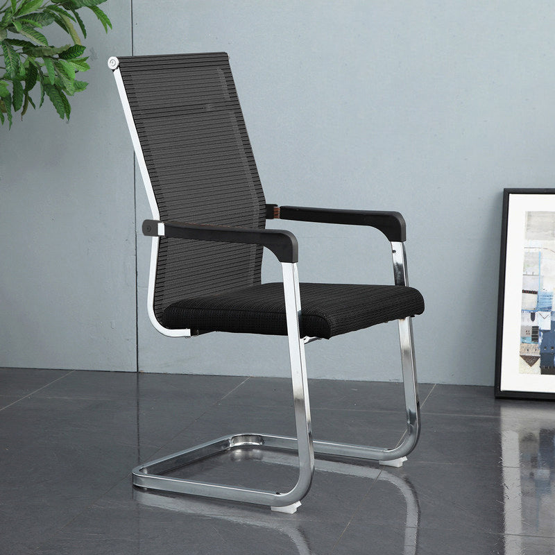 Modern Style Microfiber Office Chair Chrome Metal Base Desk Chair