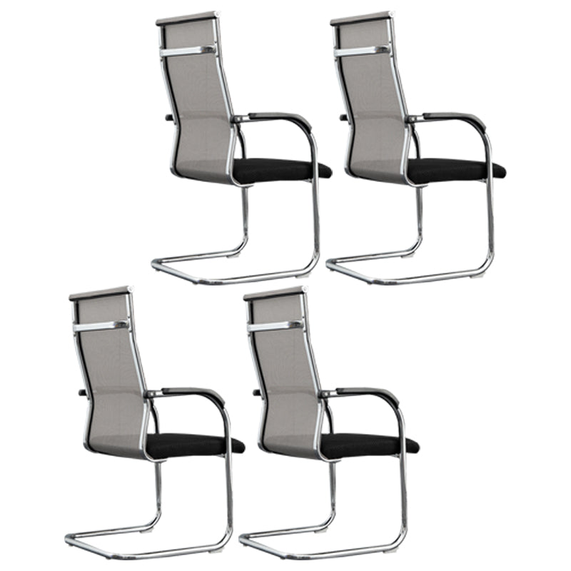 Modern Style Microfiber Office Chair Chrome Metal Base Desk Chair