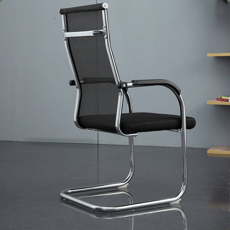 Modern Style Microfiber Office Chair Chrome Metal Base Desk Chair