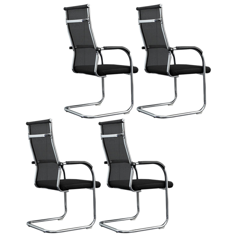 Modern Style Microfiber Office Chair Chrome Metal Base Desk Chair