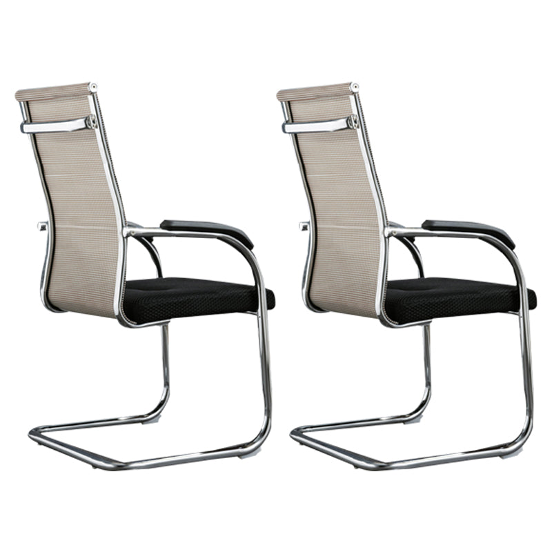 Modern Style Microfiber Office Chair Chrome Metal Base Desk Chair