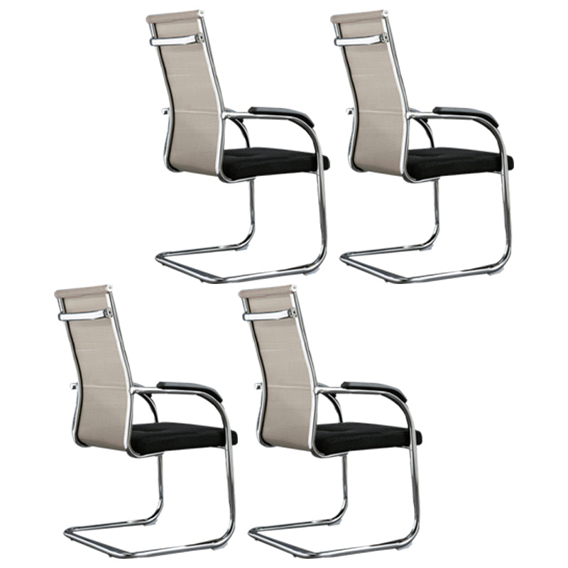 Modern Style Microfiber Office Chair Chrome Metal Base Desk Chair