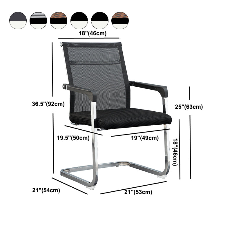 Modern Style Microfiber Office Chair Chrome Metal Base Desk Chair