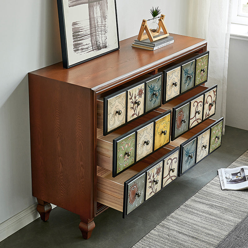 Traditional Style Dresser Solid Wood Storage Chest with Multi Drawers