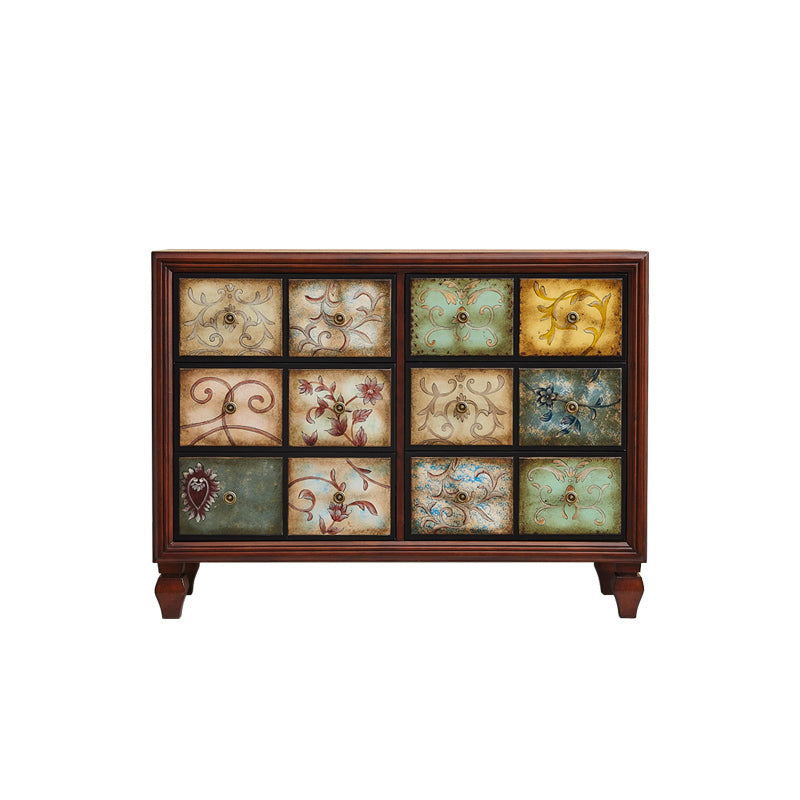 Traditional Style Dresser Solid Wood Storage Chest with Multi Drawers