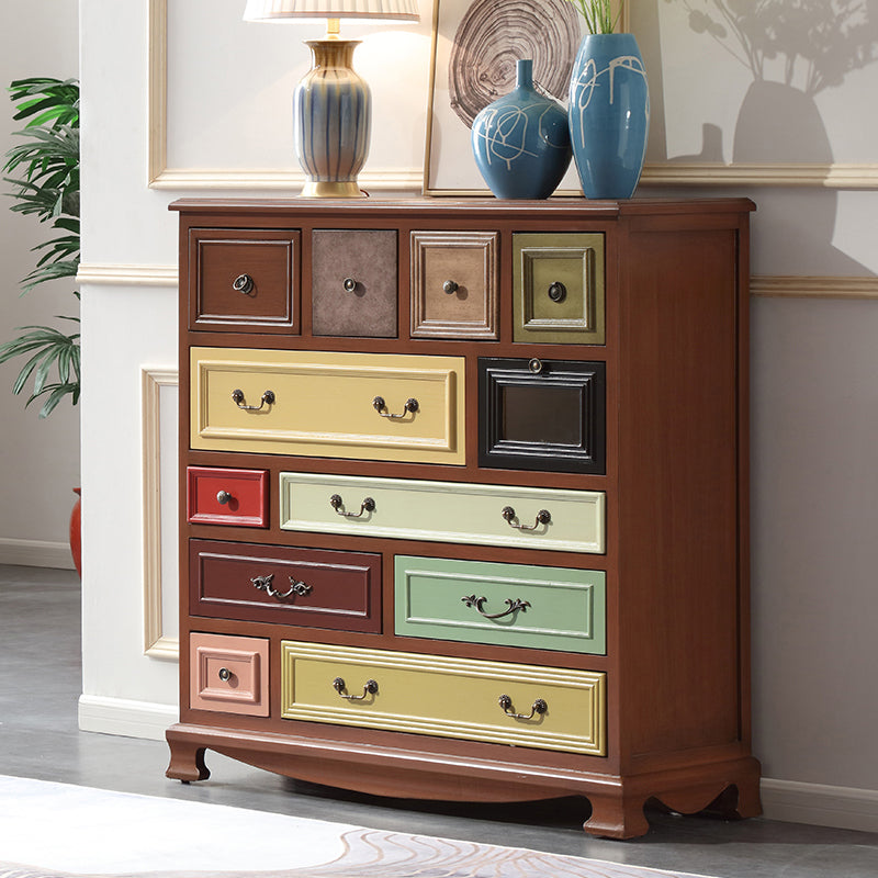 10 / 12 Drawers Dresser Classical Wood Storage Chest with Drawers