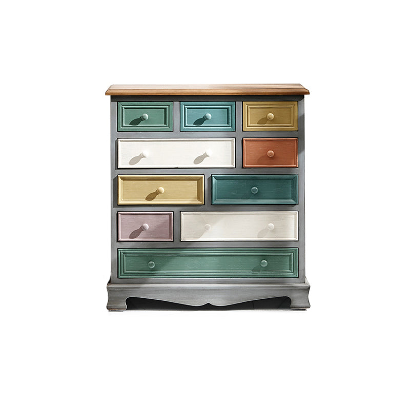 10 / 12 Drawers Dresser Classical Wood Storage Chest with Drawers