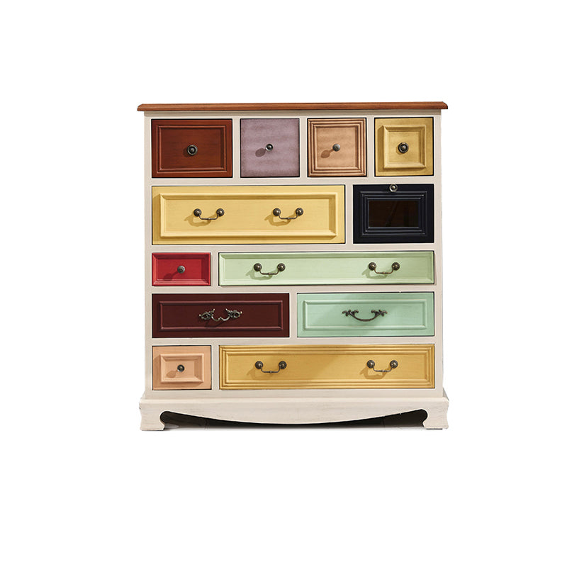 10 / 12 Drawers Dresser Classical Wood Storage Chest with Drawers