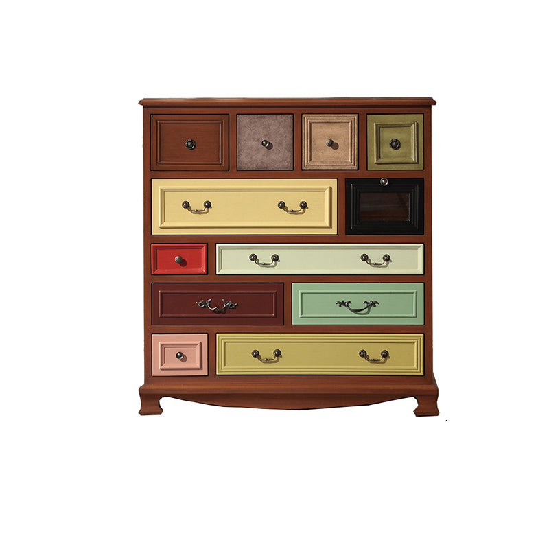 10 / 12 Drawers Dresser Classical Wood Storage Chest with Drawers