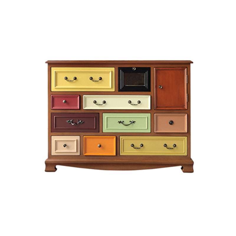 10 / 12 Drawers Dresser Classical Wood Storage Chest with Drawers