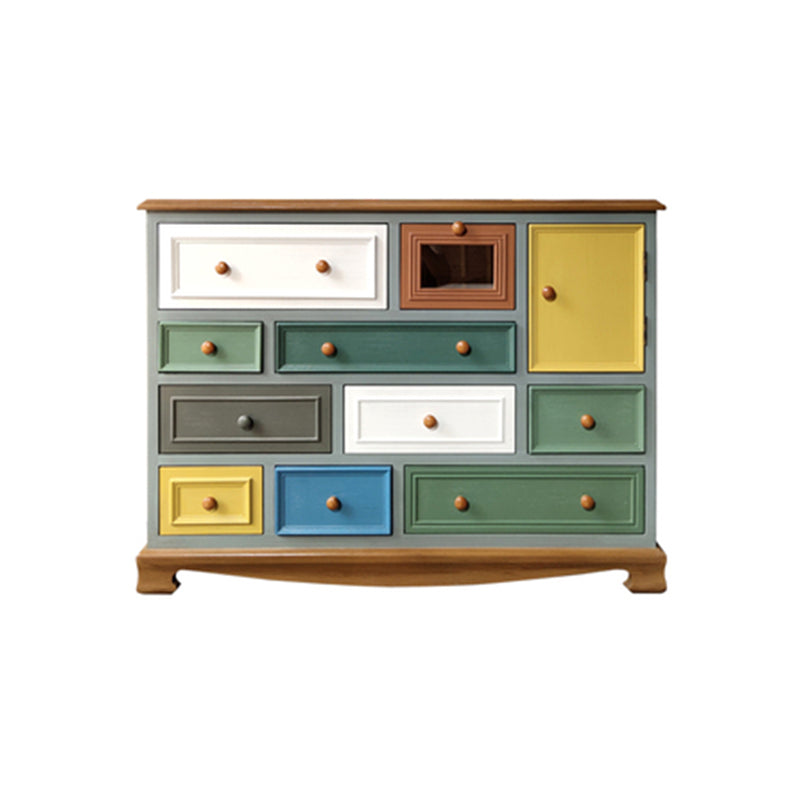 10 / 12 Drawers Dresser Classical Wood Storage Chest with Drawers