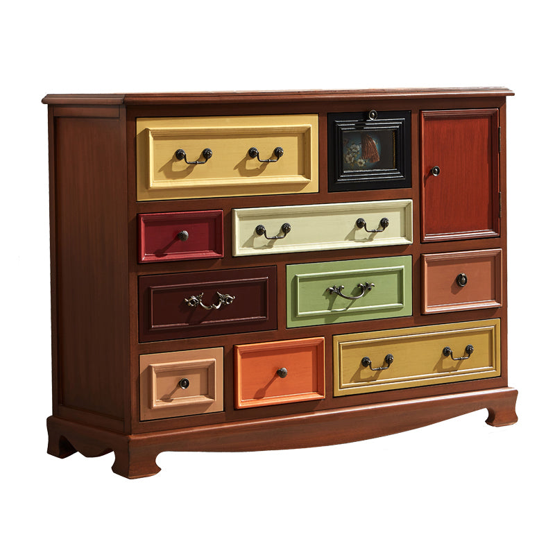 Multi Drawers Classical Storage Chest Wooden Storage Chest for Bedroom