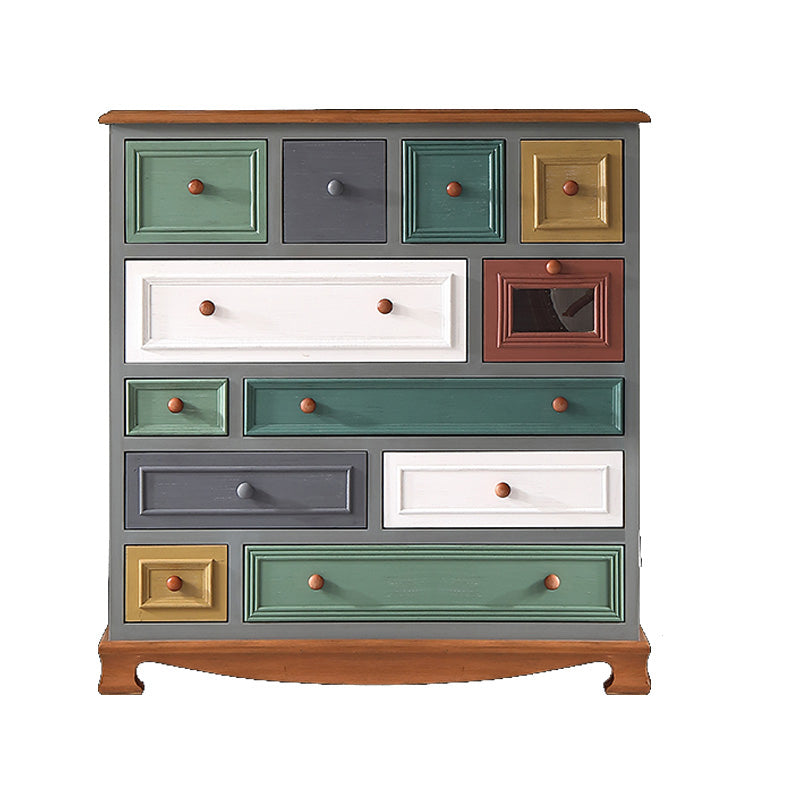 Traditional Style Chest Wooden Storage Chest with Drawers for Bedroom