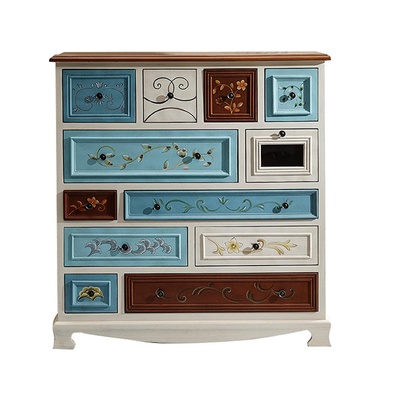 Traditional Style Chest Wooden Storage Chest with Drawers for Bedroom