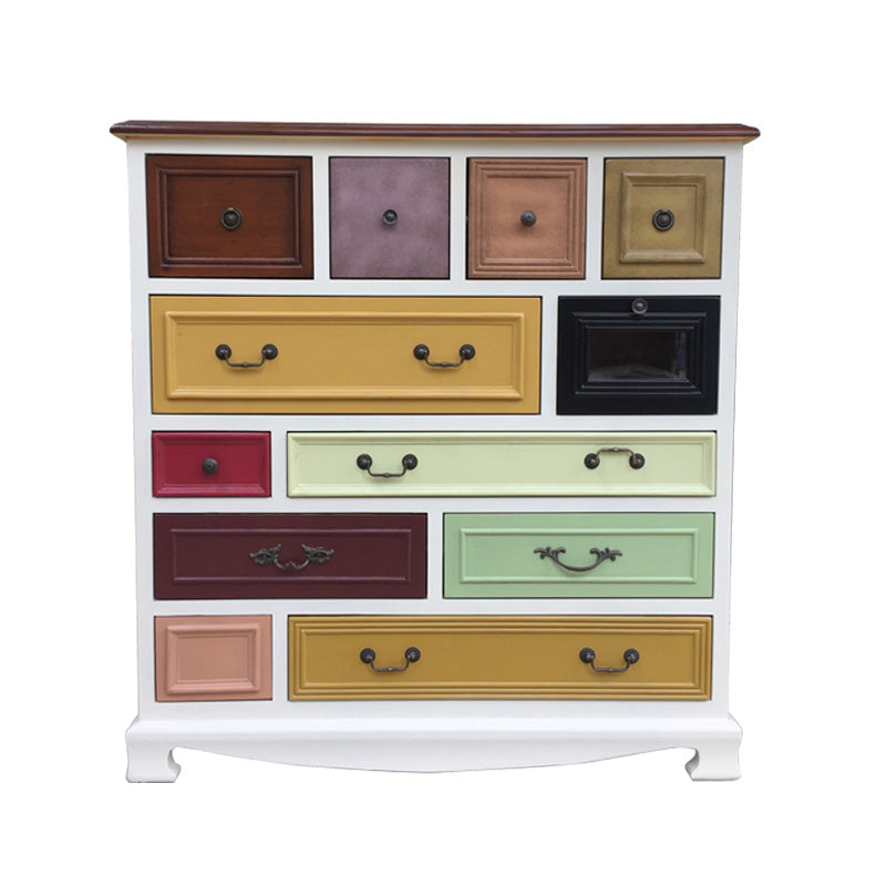 Traditional Style Chest Wooden Storage Chest with Drawers for Bedroom