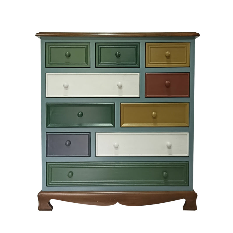 Traditional Style Chest Wooden Storage Chest with Drawers for Bedroom