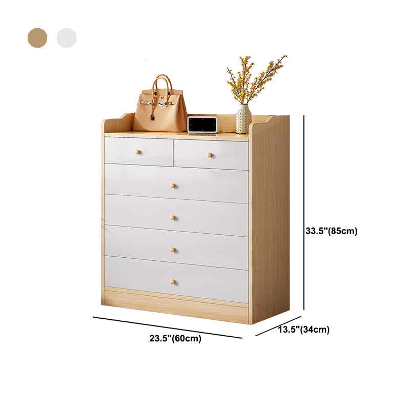 Bedside Storage Chest Dresser Modern Style Wooden Storage Chest for Bedroom