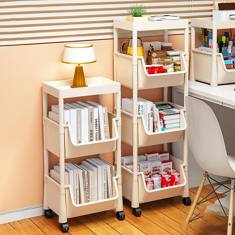 11.2" Wide Bookcase with Multi Shelves in White Bookcase for Living Room