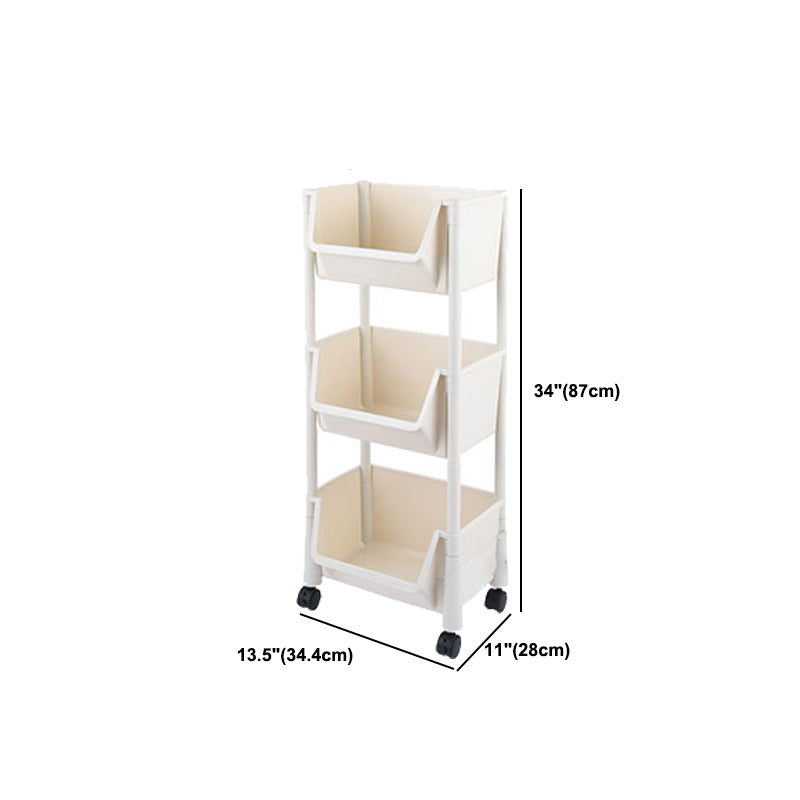 11.2" Wide Bookcase with Multi Shelves in White Bookcase for Living Room