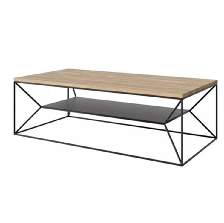 19.69"H TV Stand Industrial Style Open Storage TV Console with 2-shelf