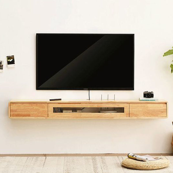 Contemporary TV Stand , Solid Wood TV Console with Drawers and Cabinet