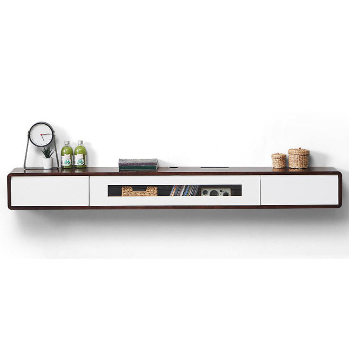 Contemporary TV Stand , Solid Wood TV Console with Drawers and Cabinet