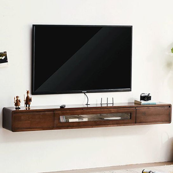 Contemporary TV Stand , Solid Wood TV Console with Drawers and Cabinet