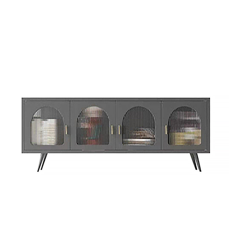 Industrial Enclosed TV Cabinet Home Metal TV Stand with Splayed Legs