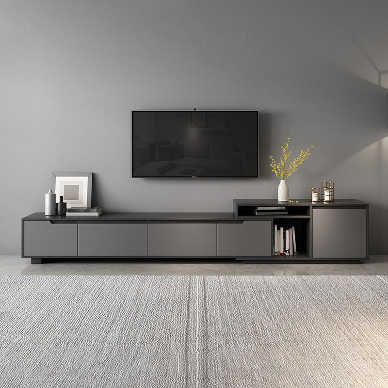 Modern TV Stand With Glide Drawer , Grey , TV Cabinet with Storage