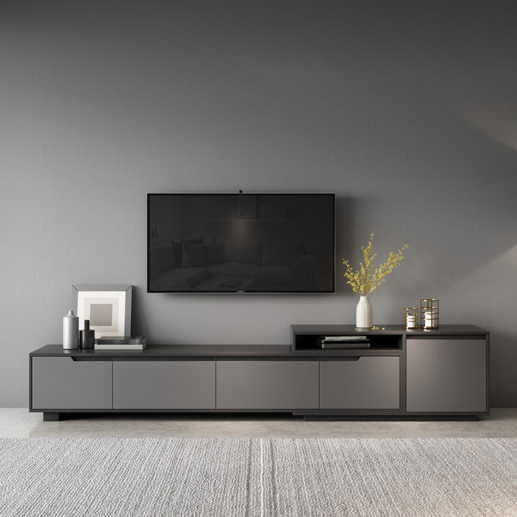 Modern TV Stand With Glide Drawer , Grey , TV Cabinet with Storage