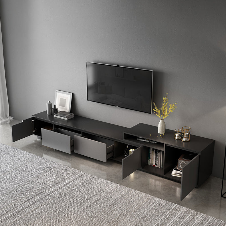 Modern TV Stand With Glide Drawer , Grey , TV Cabinet with Storage