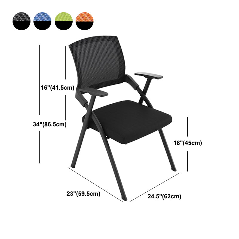 Mesh Mid Back Conference Chair Modern Home Office Fixed Arms Office Chair