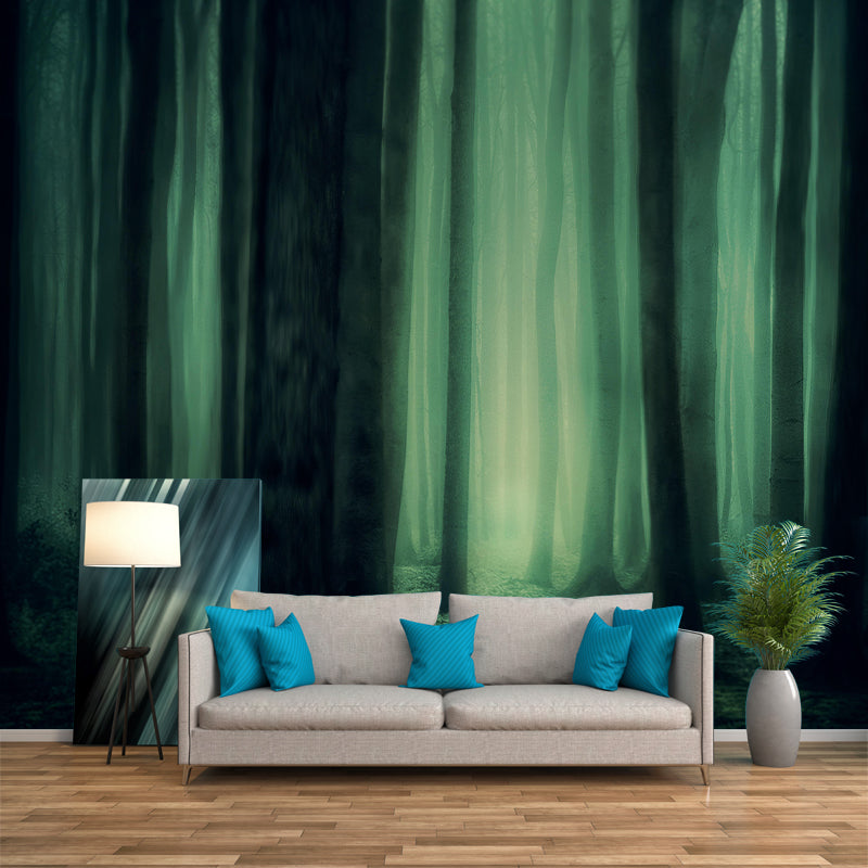 Photography Plants Wall Mural Modern Stain Resistant Forest Living Room Mural