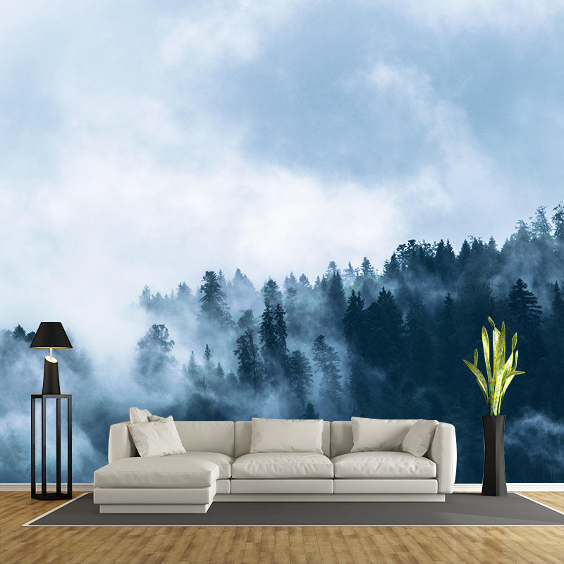 Environmental Wall Mural Photography Stain Resistant Living Room Forest Mural