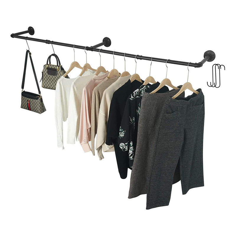 Simple Industrial Clothes Hanger Wall Mounted Bedroom Metal Coat Rac