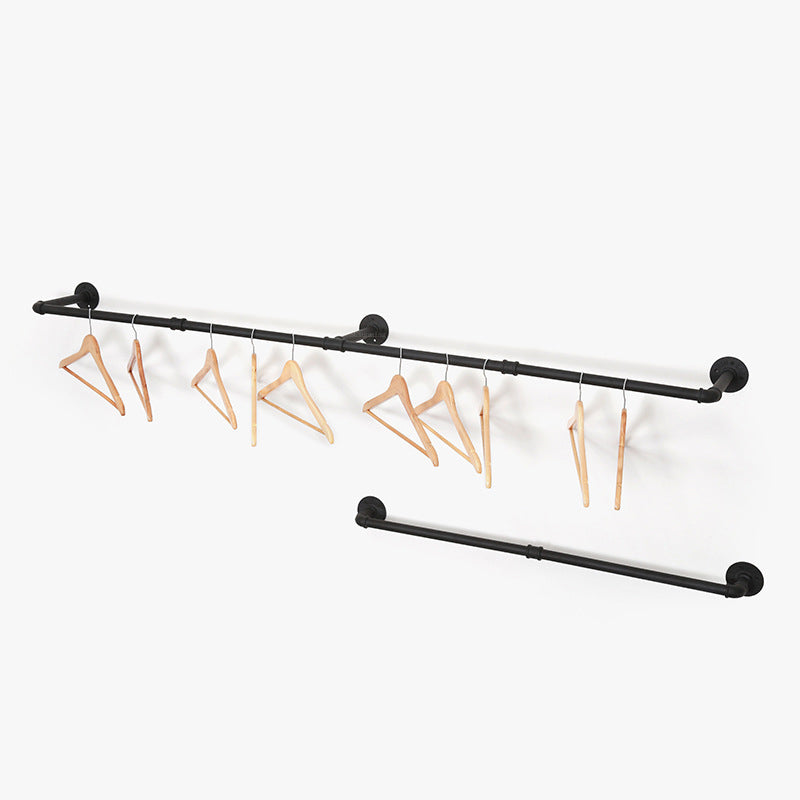 Simple Industrial Clothes Hanger Wall Mounted Bedroom Metal Coat Rac