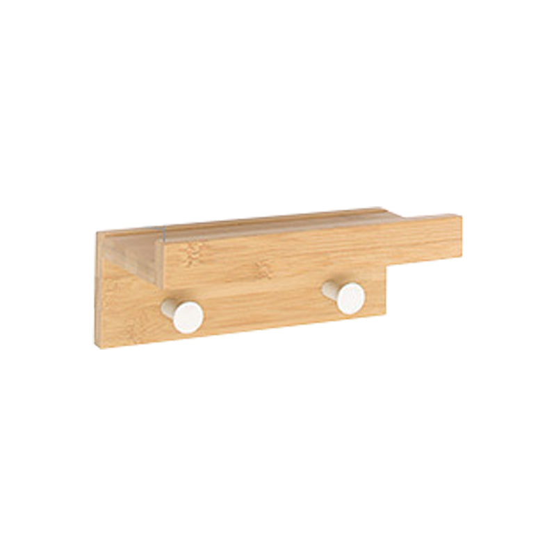 Wood Entryway Kit Hooks and Shelf Modern Wall-Mounted Hall Stand