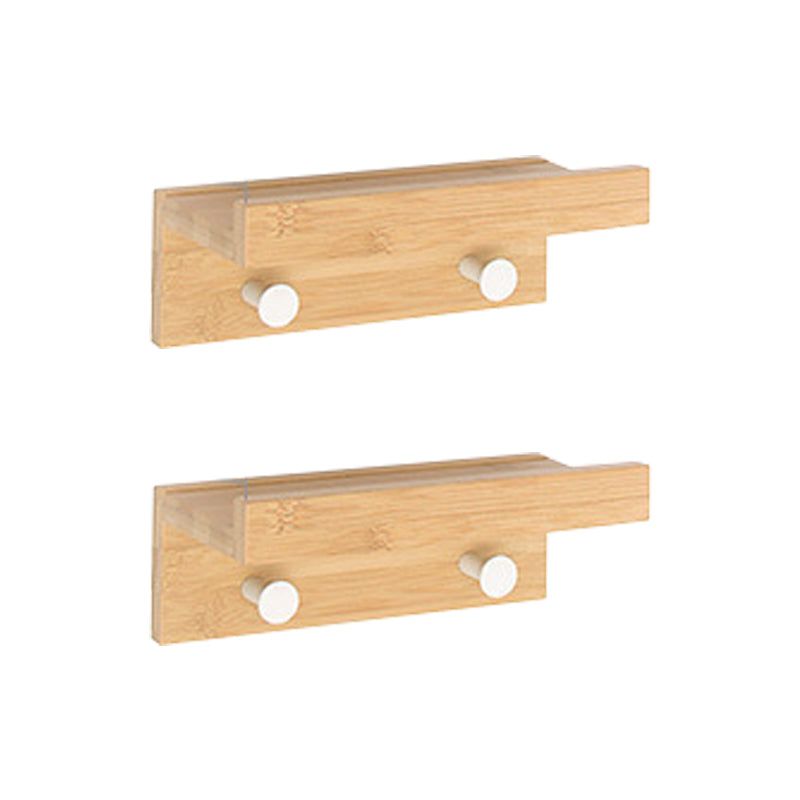 Wood Entryway Kit Hooks and Shelf Modern Wall-Mounted Hall Stand