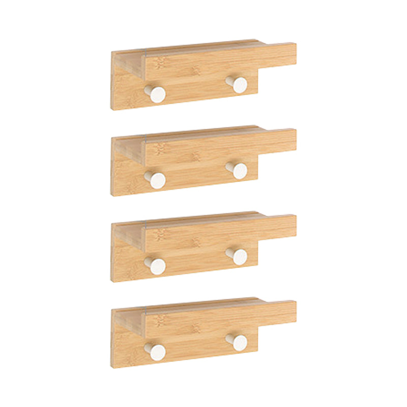 Wood Entryway Kit Hooks and Shelf Modern Wall-Mounted Hall Stand