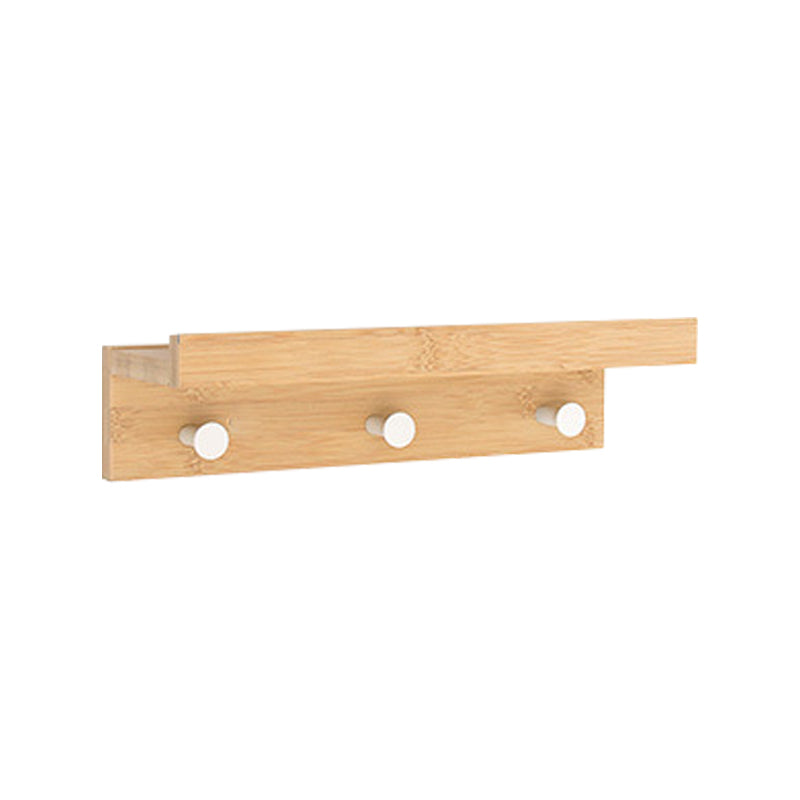 Wood Entryway Kit Hooks and Shelf Modern Wall-Mounted Hall Stand