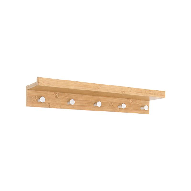 Wood Entryway Kit Hooks and Shelf Modern Wall-Mounted Hall Stand