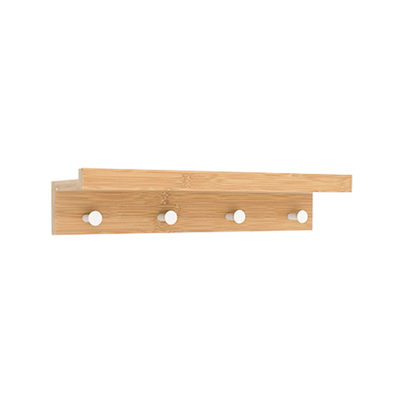 Wood Entryway Kit Hooks and Shelf Modern Wall-Mounted Hall Stand