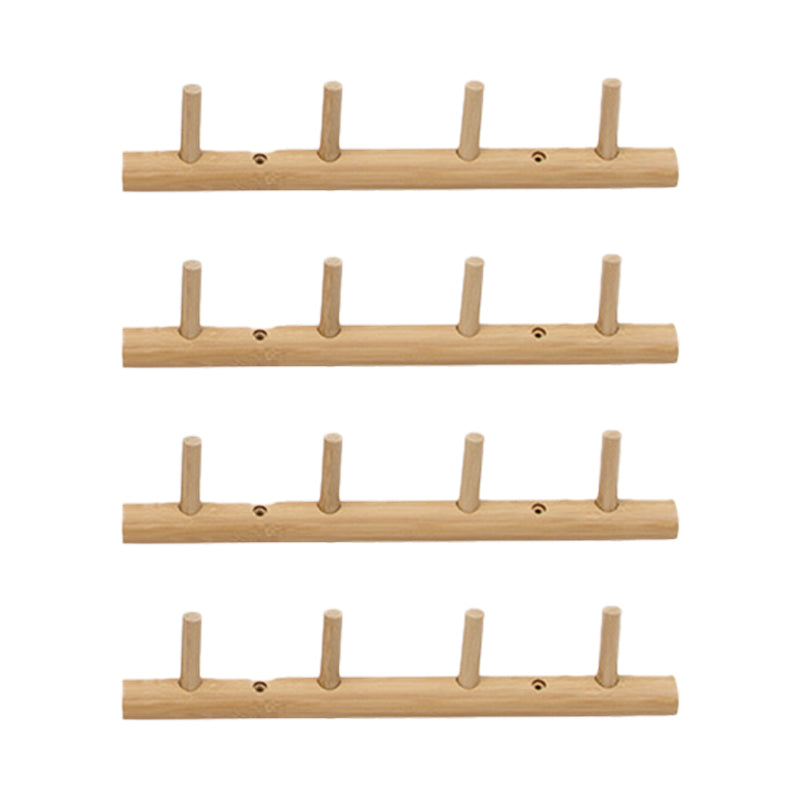 Contemporary Entryway Kit Wood Wall Mounted Hooks No Distressing Included Hall Stand