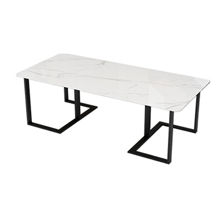 Rectangle Office Table Industrial Meeting Desk with Sled Base