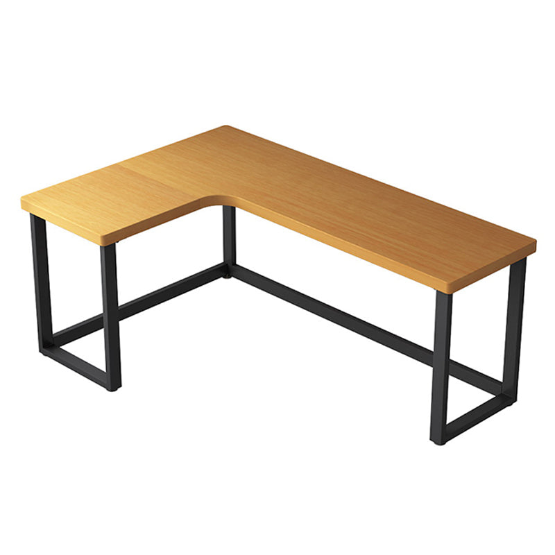 Solid Wood Writing Desk Industrial Style L-Shape Writing Desk for Home Office