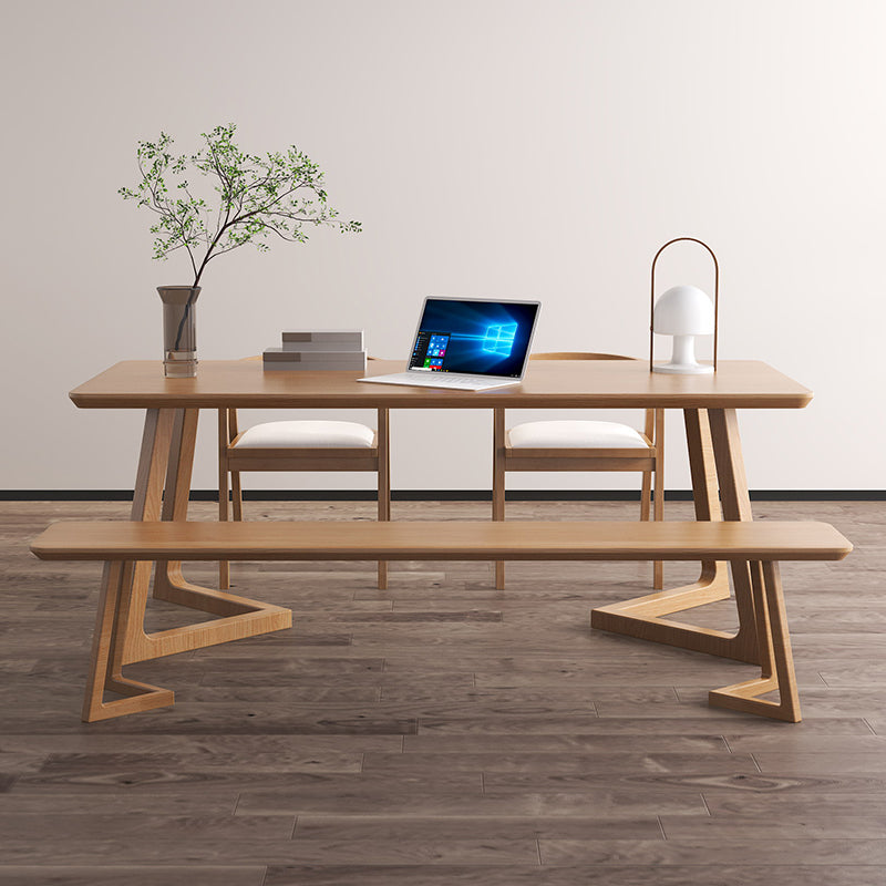 Modern Style Writing Desk Wooden Rectangular Office Desk for Home