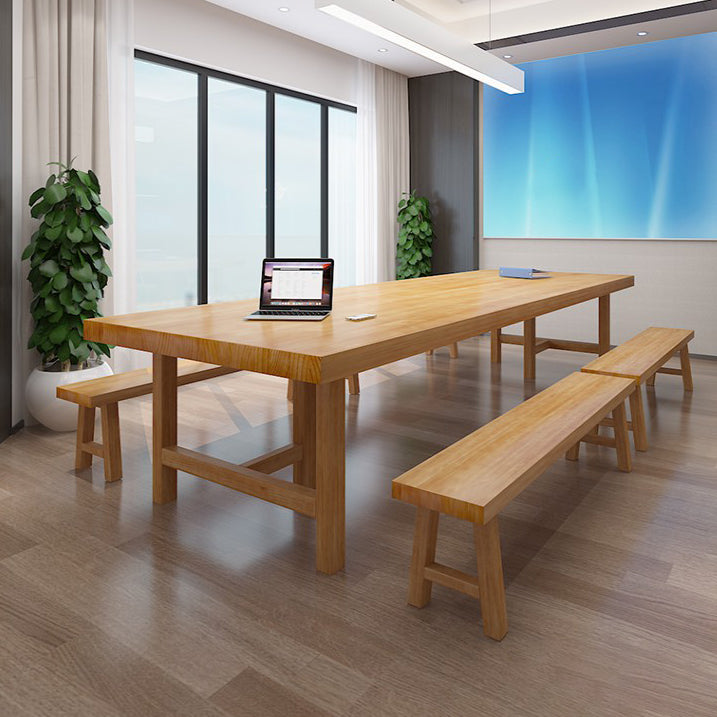 Solid Wood Meeting Table Simplicity Fixed Writing Table for Home Office