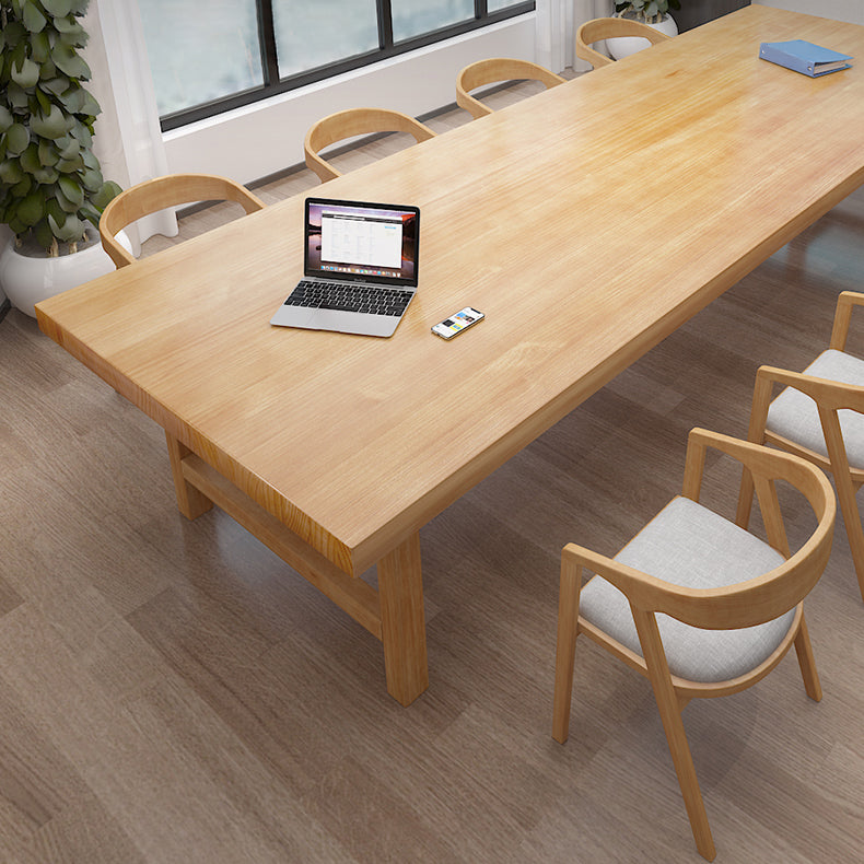 Solid Wood Meeting Table Simplicity Fixed Writing Table for Home Office